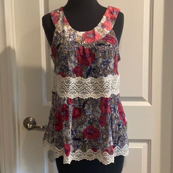 Anthro Anna Sui sheer chiffon boho blouse - Picture 1 of 3